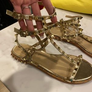 Valentino dupes - adorable gold sandals